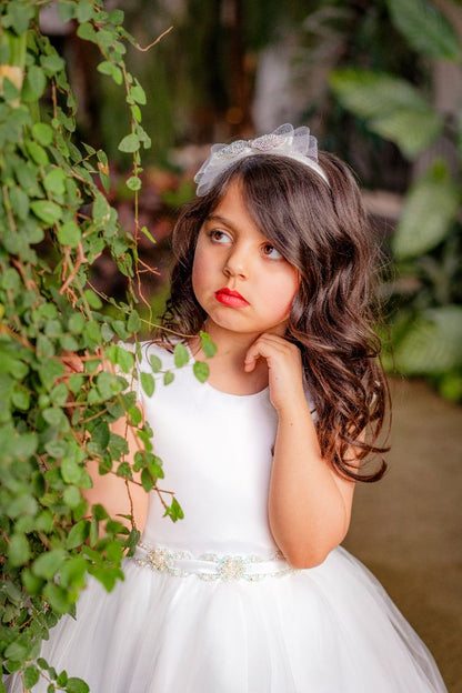 Sophie Pearls Girls Dress | Luxe Kidz