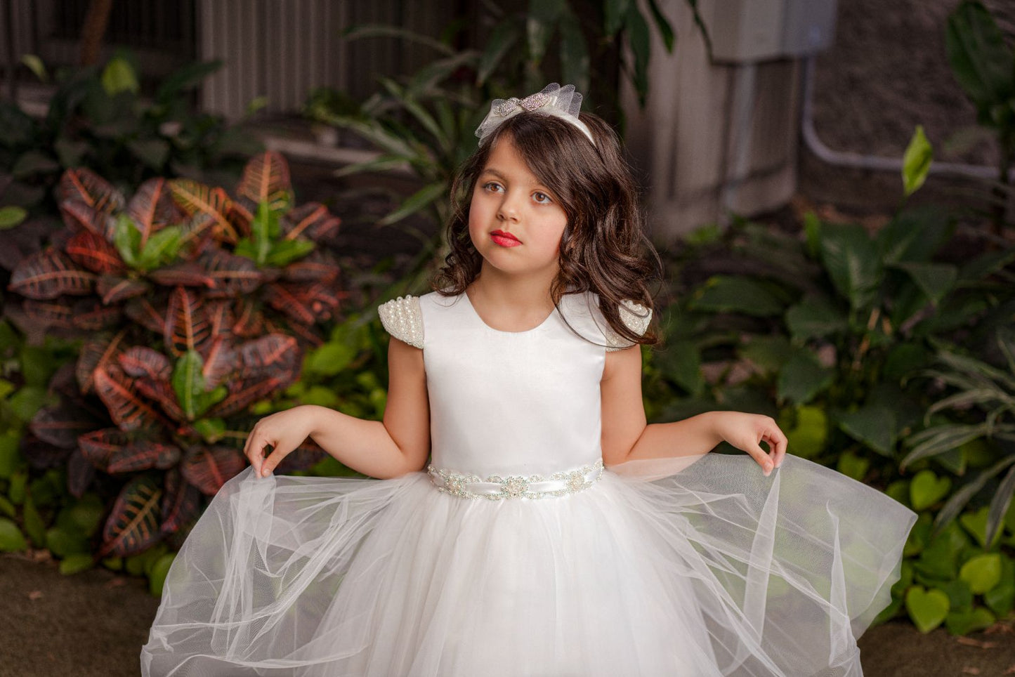 Sophie Pearls Girls Dress | Luxe Kidz